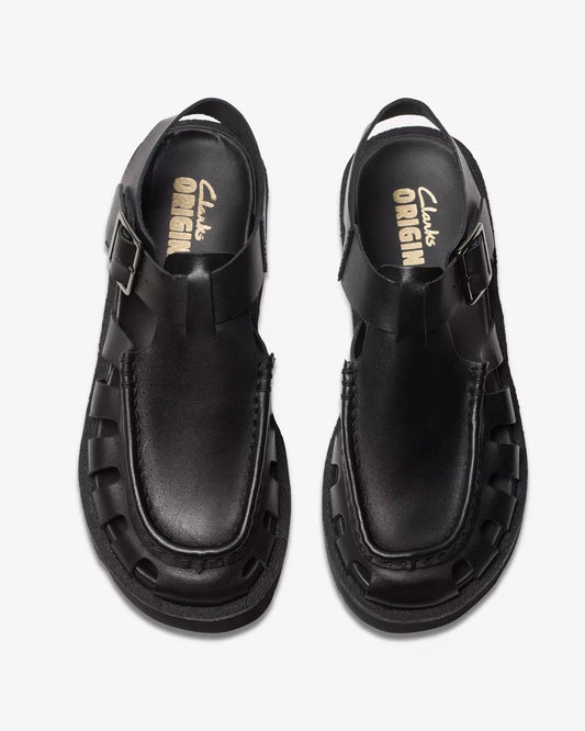 Clarks sandalo pelle nera