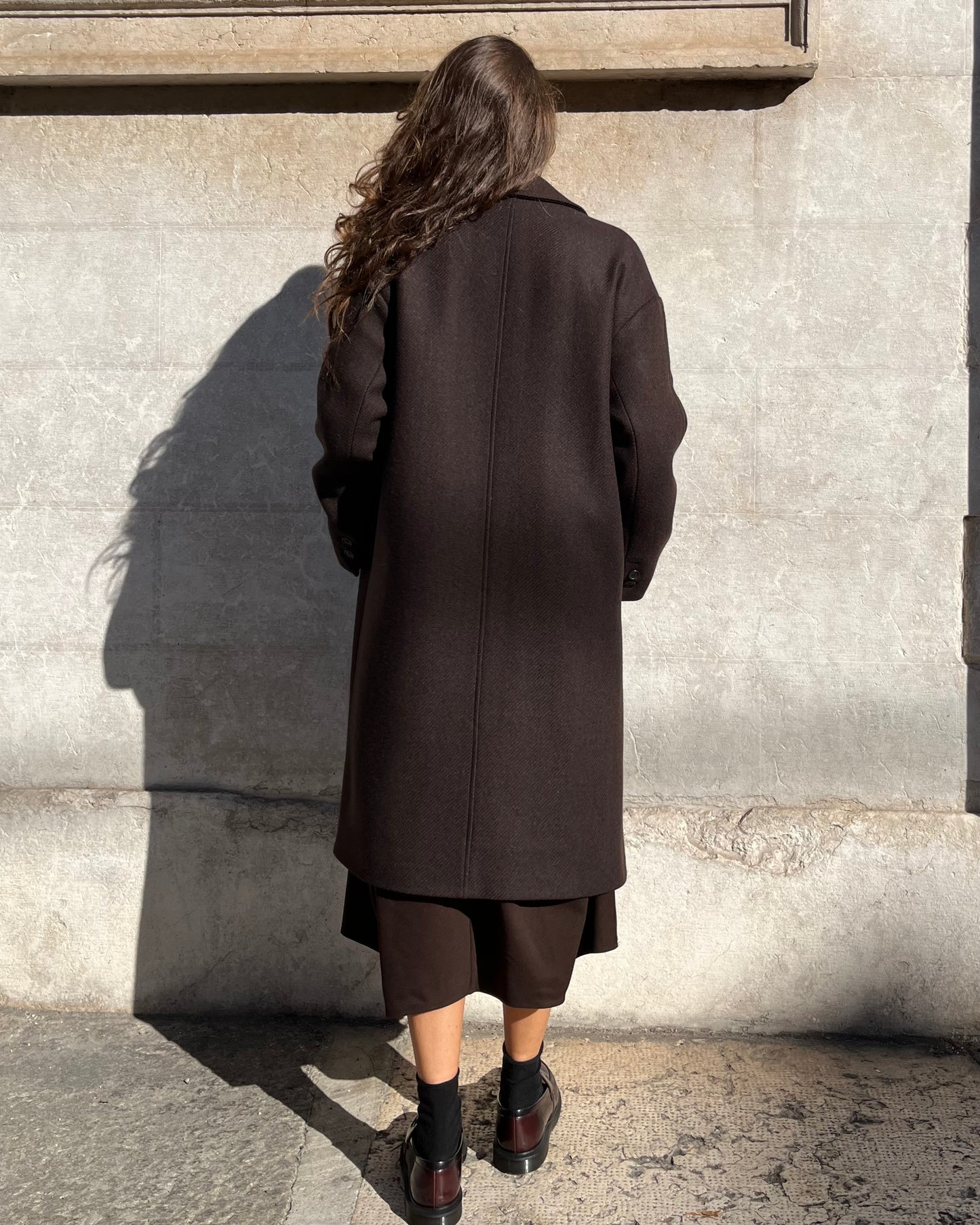 Cappotto oversize marrone