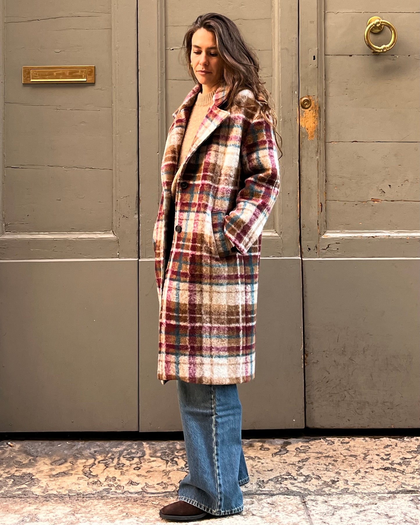 Cappotto oversize a quadri