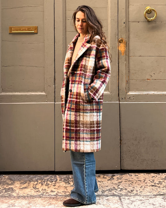 Cappotto oversize a quadri