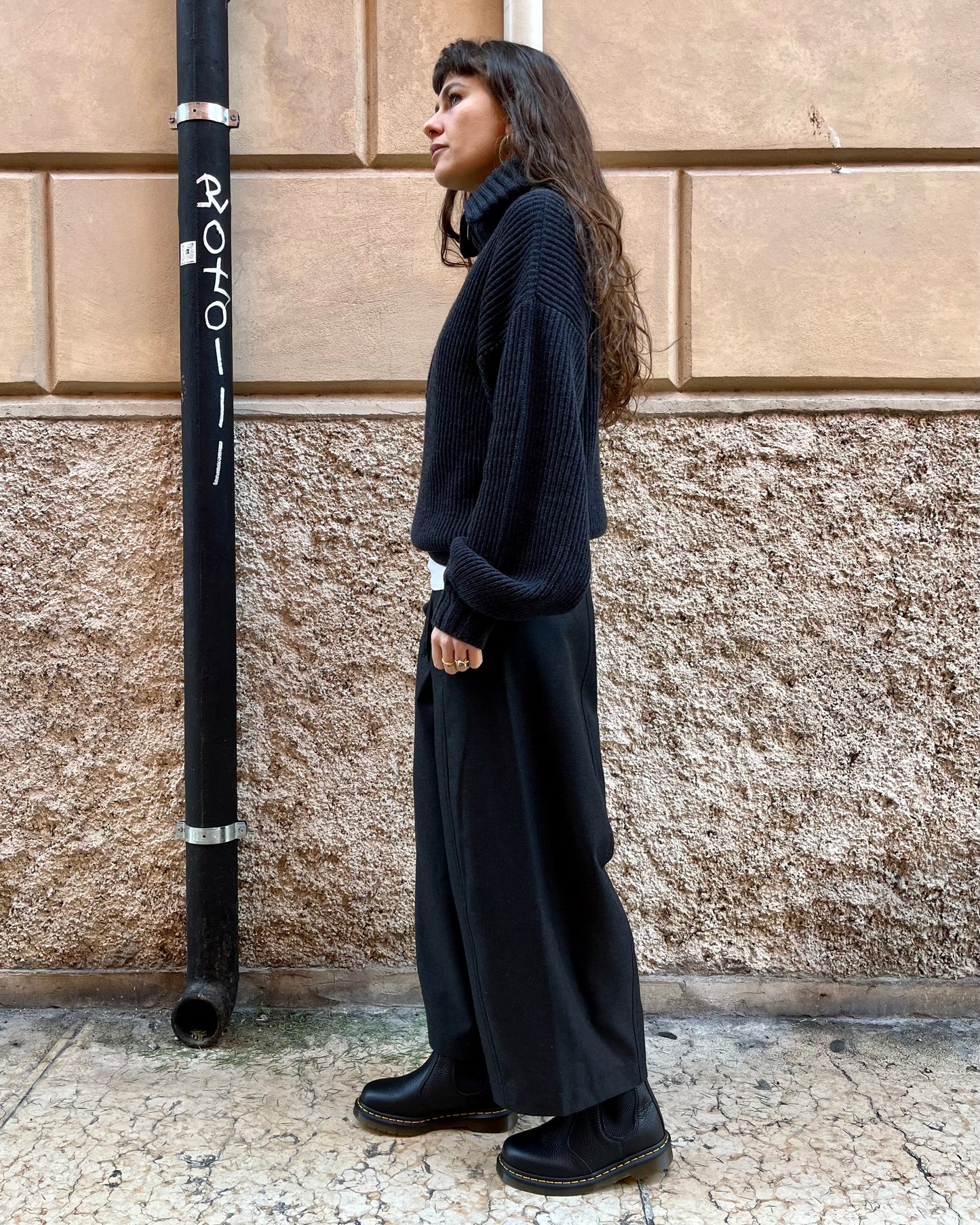 Maglione collo a zip