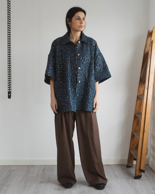 Giubbino denim paillettes