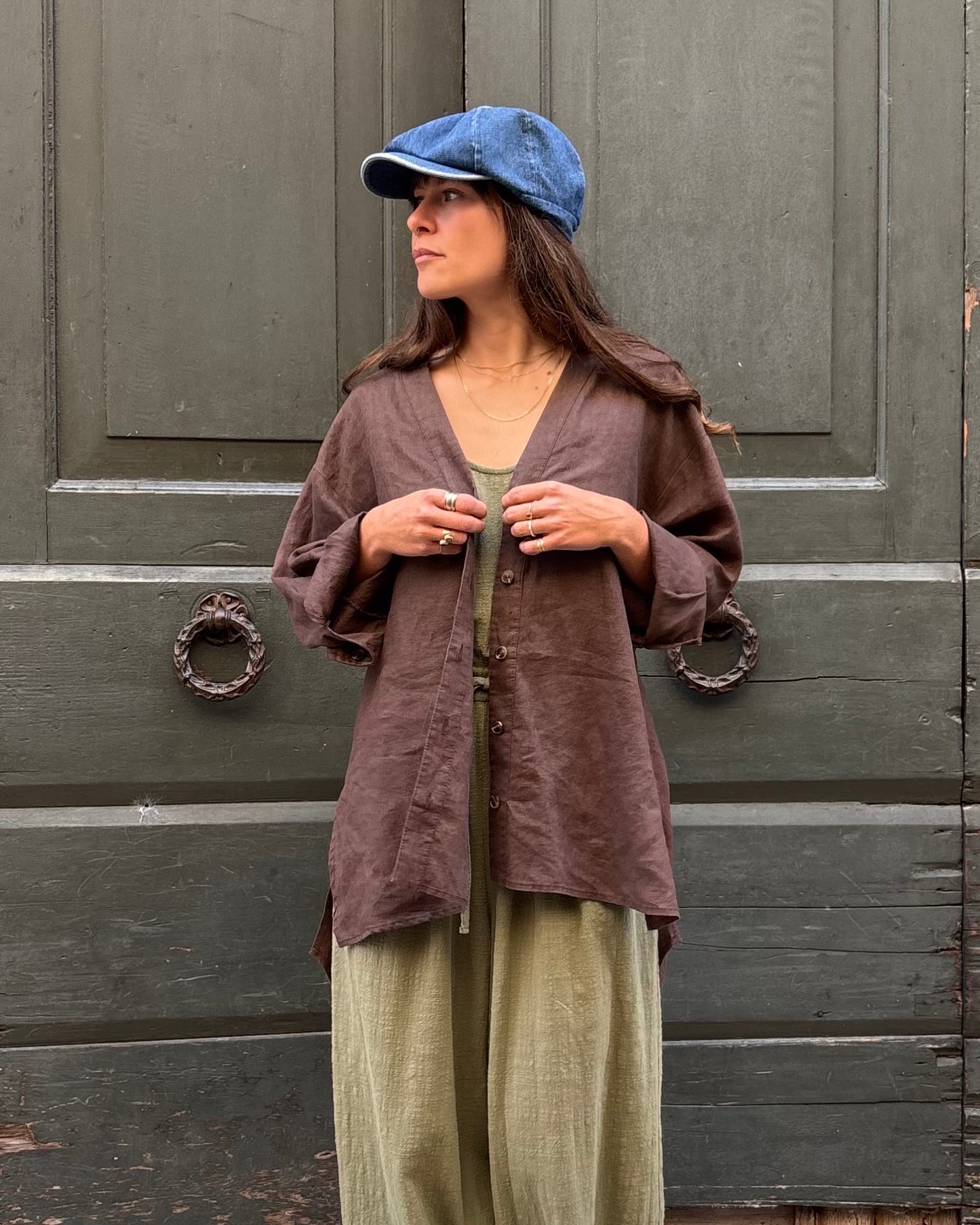 Kimo shirt in lino moro