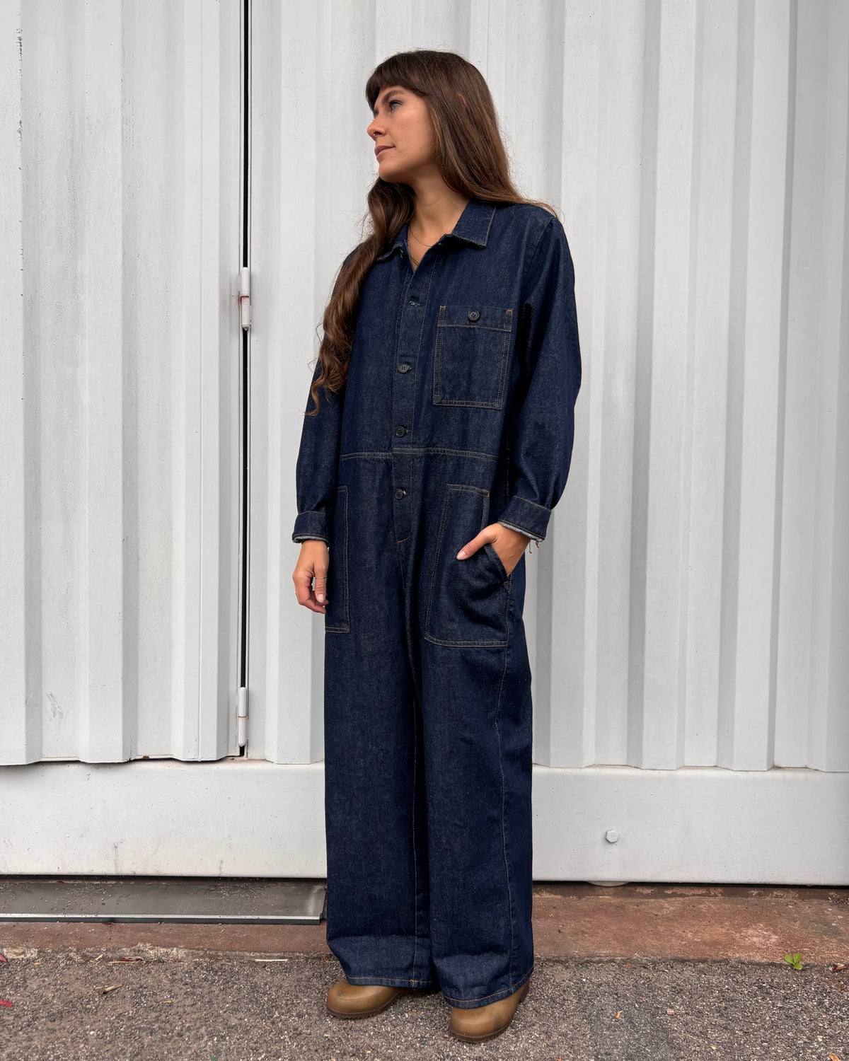 Tuta Meck in denim deep blue