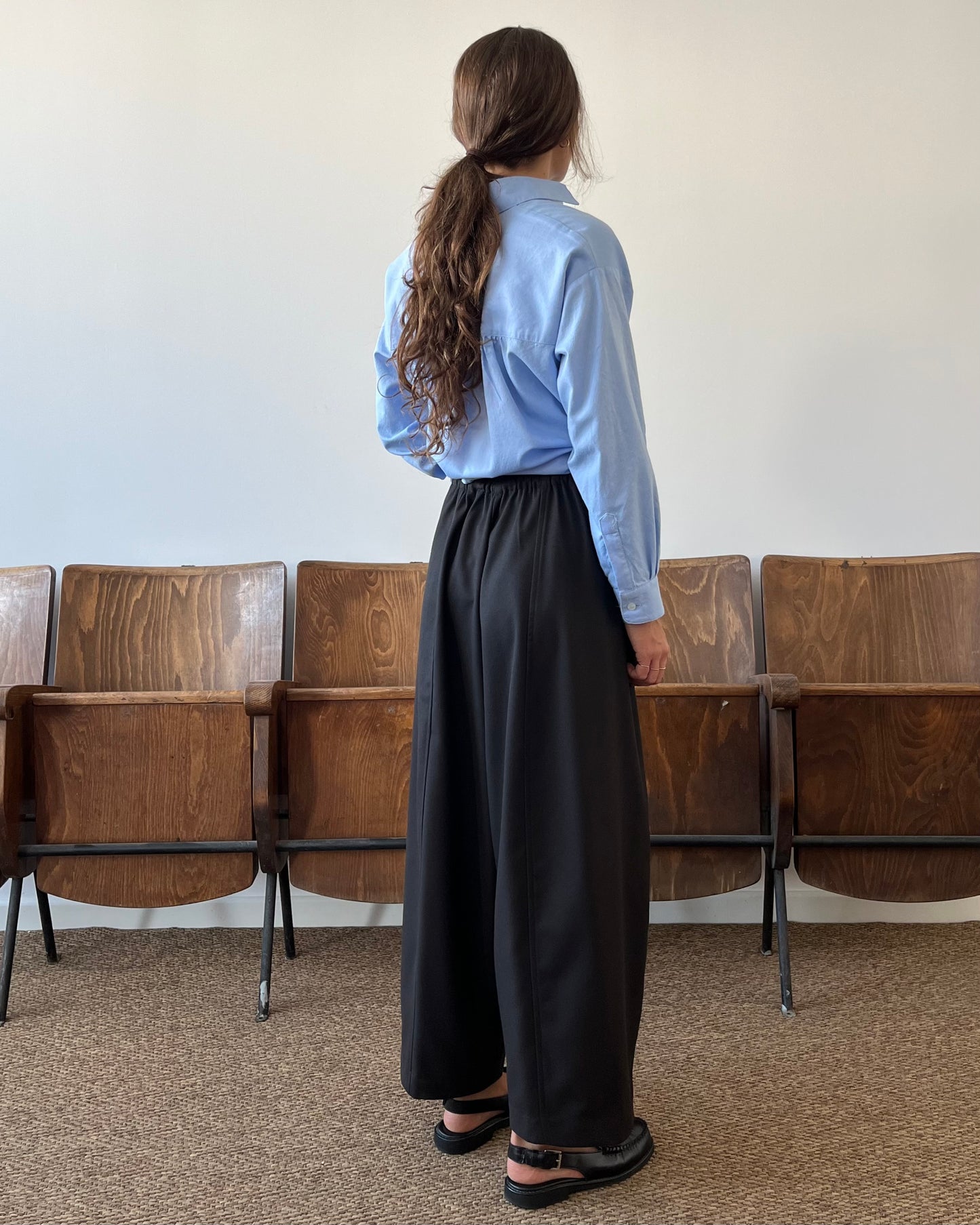 Pantaloni barrel-leg fango