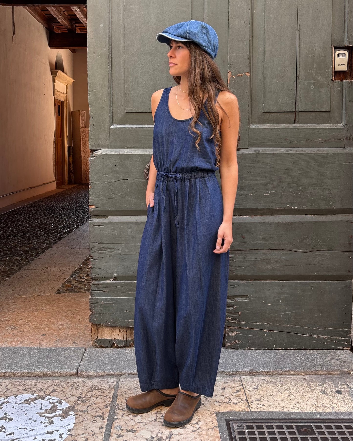 Tuta tank indaco blue