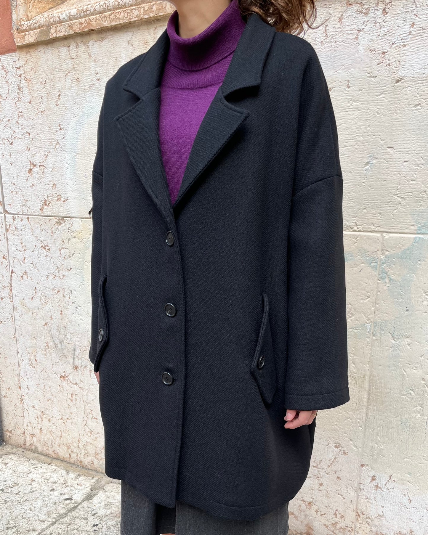 Cappotto midi nero