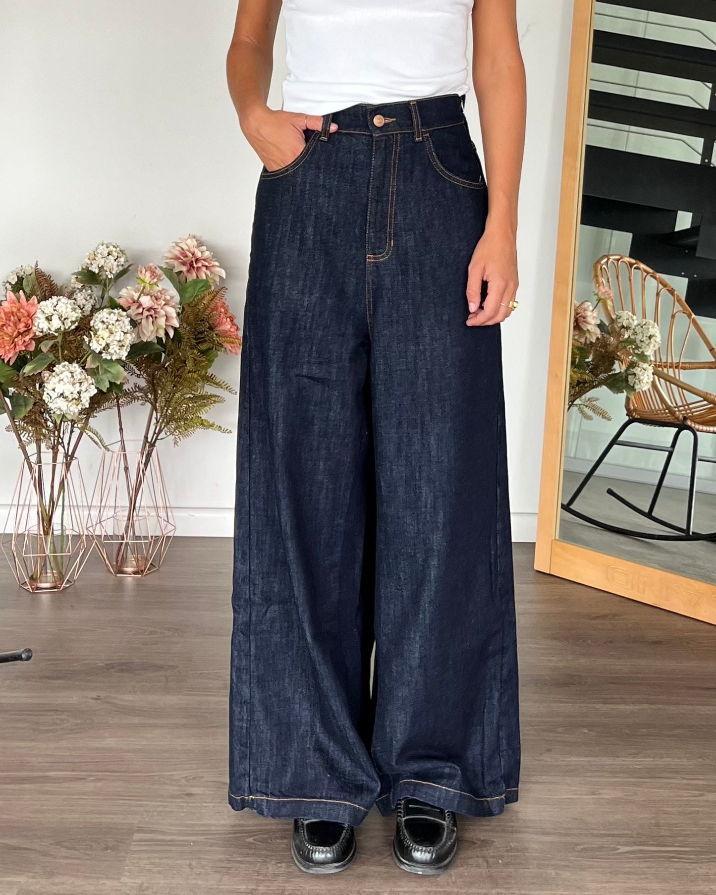 Joke denim pant skirt