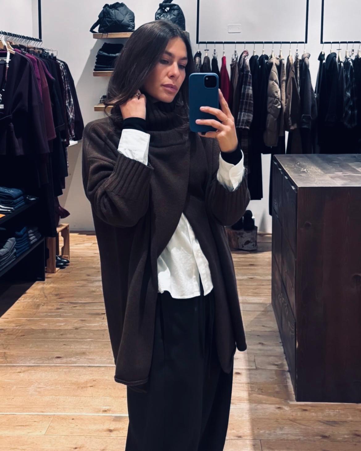 Maglione petalo nero